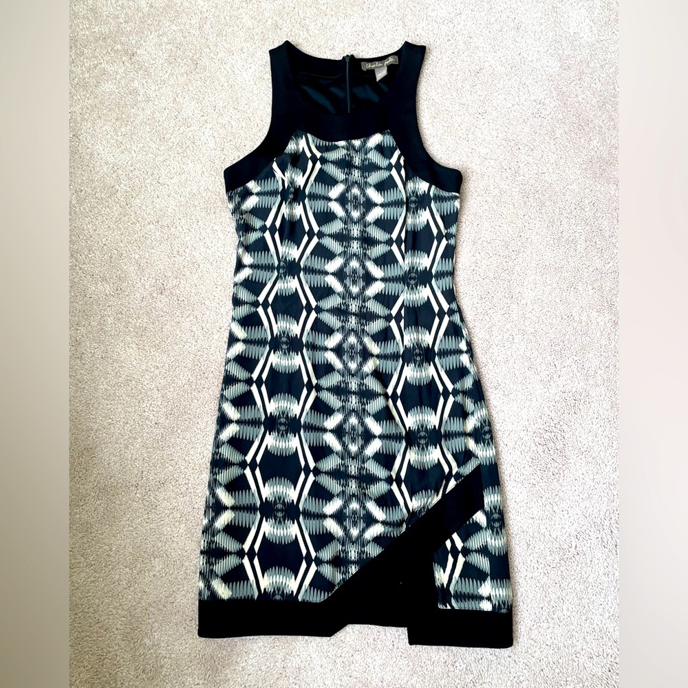 Charlie Jade Silk geometric dress. Size XS